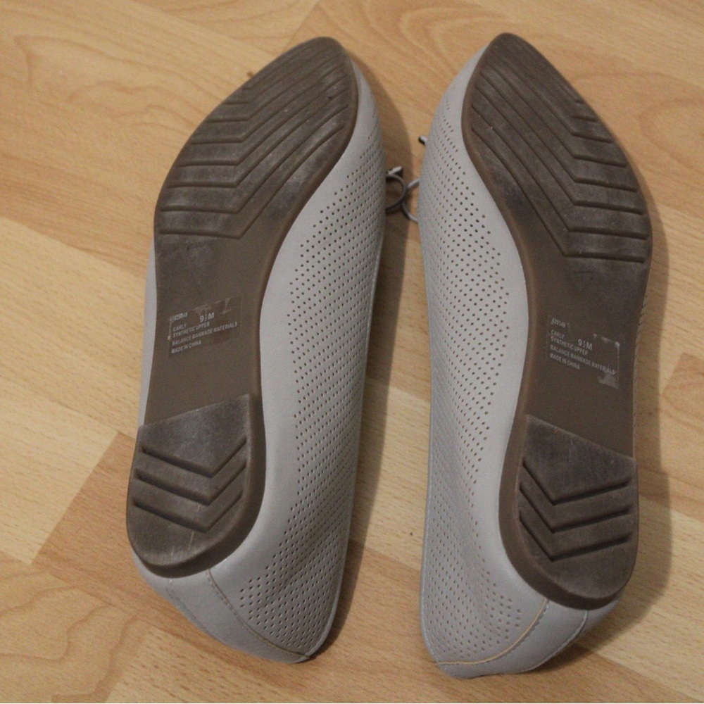 Me Too Taupe Pointed Toe Ballet Flats | Work Office Minimalist | Size 9.5 - Picture 6 of 7